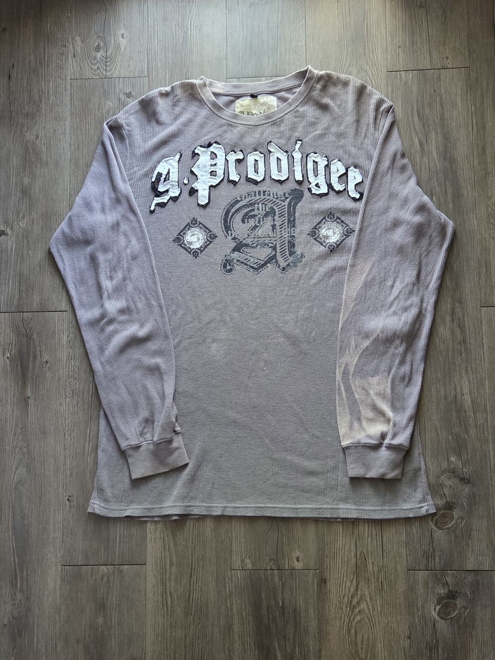 Vintage Y2K A. Prodigee waffle knit thermal long sleeve shirt